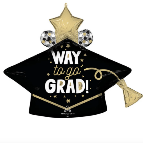 Balloon Foil Graduation Way To Go Grad Cap